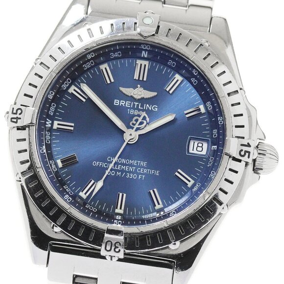 BREITLING Wings A10350 Date Navy Dial Automatic Men's Watch_869480 - Picture 1 of 6